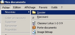 créer un dossier