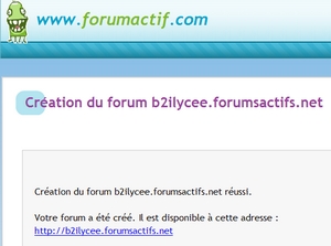 Cration d'un forum